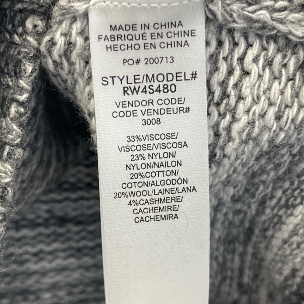 Splendid Lyla Colorblock Wool-Blend Sweater in Grey Marl, XL - NWOT - Picture 4 of 5